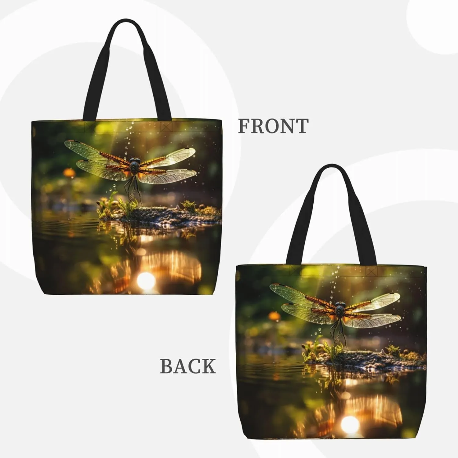 Golden Pineapple Print Tote Bag Shoulde Bag Handbag Grocery Bags Reusable For Office Shopping Travel Casual Work Holiday