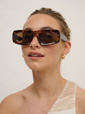 Grasson Rectangular Sunglasses in Tort