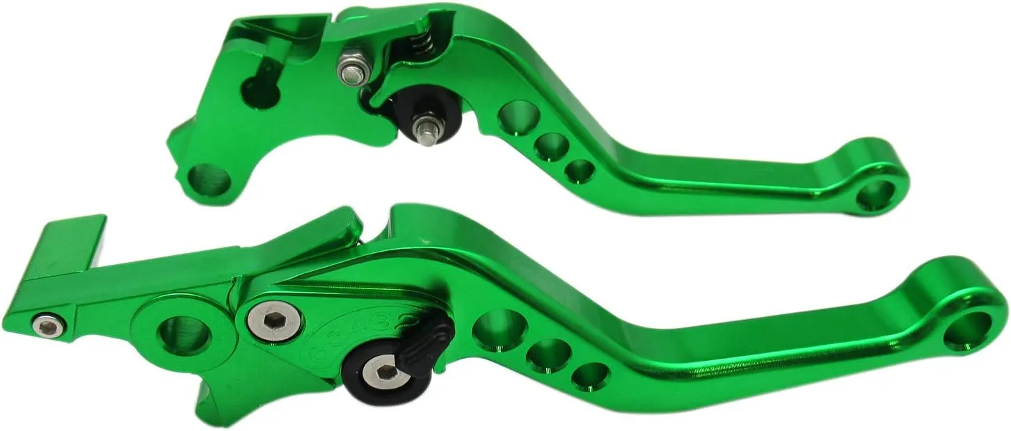 Green CNC 6 Position Shorty Brake Clutch Lever for Buell M2 Cyclone 1997-2002 97 98 99 00 01 02