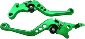 Green CNC 6 Position Shorty Brake Clutch Lever for Buell M2 Cyclone 1997-2002 97 98 99 00 01 02