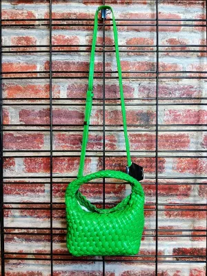 Green Woven Small Handled Purse