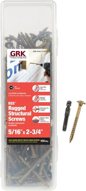 GRK 772691122193 RSS Screws, No Size, Gold, 100 Count