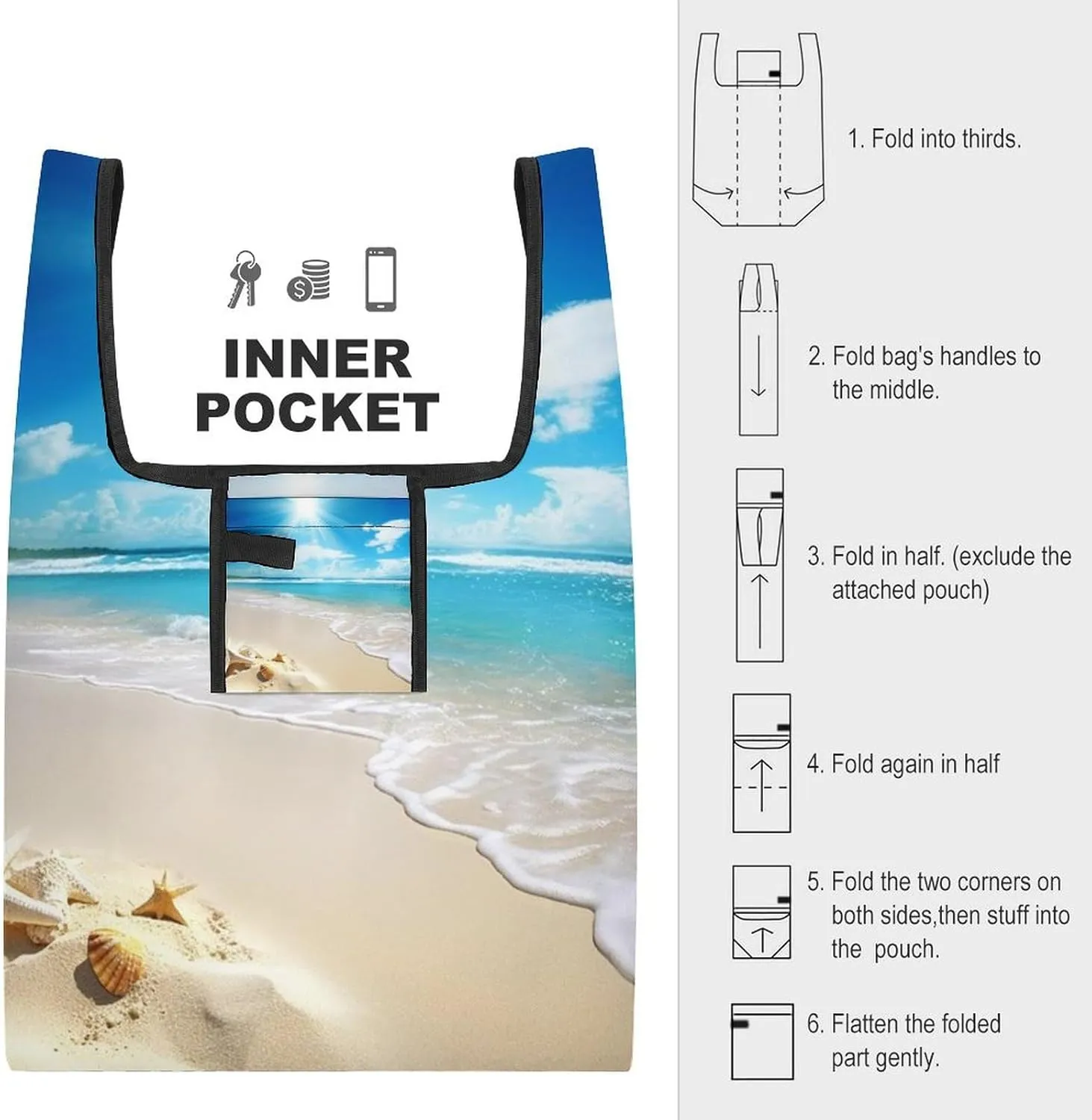 Grocery Bag Reusable Tote Bag Foldable A Curious Cat Shopping Bag Handbag Washable Shoulder Bag for Travel