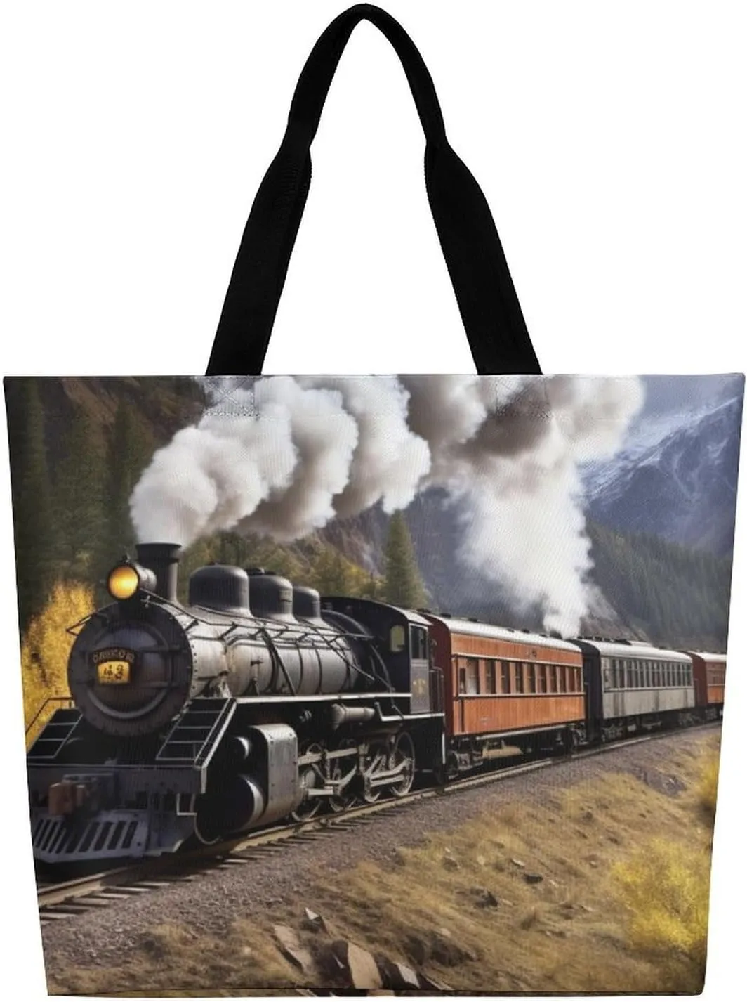 Grocery Bag Reusable Tote Bag Foldable Teal And Gold Marble Shopping Bag Handbag Washable Shoulder Bag for Travel