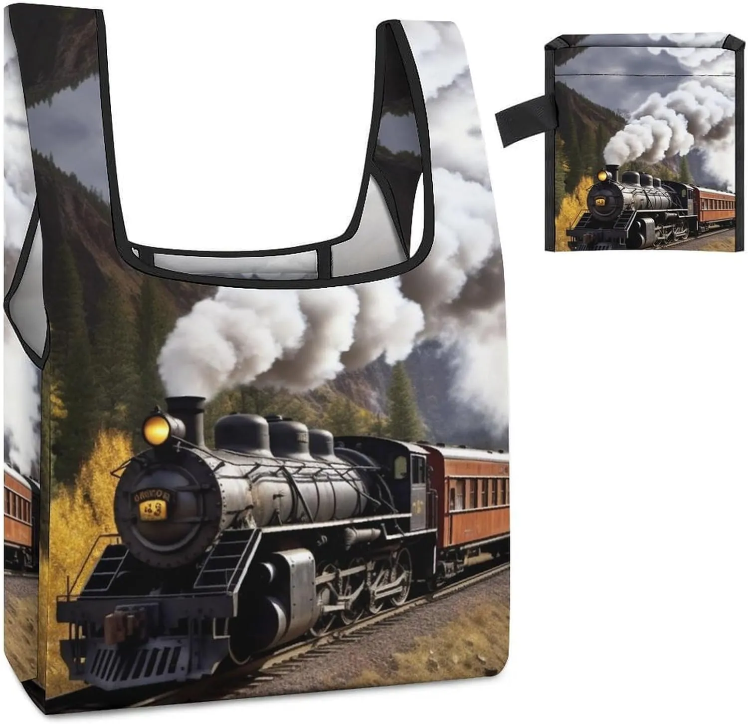 Grocery Bag Reusable Tote Bag Foldable Teal And Gold Marble Shopping Bag Handbag Washable Shoulder Bag for Travel