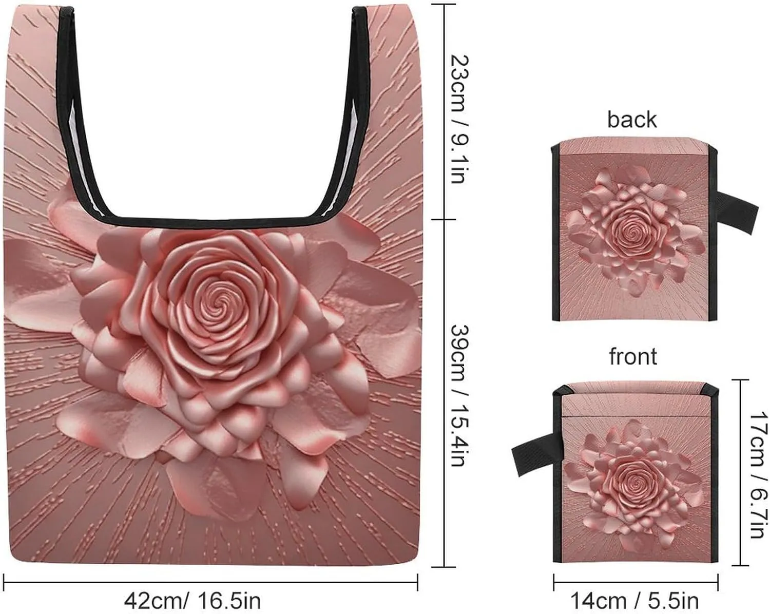 Grocery Bag Reusable Tote Bag Foldable Teal And Gold Marble Shopping Bag Handbag Washable Shoulder Bag for Travel