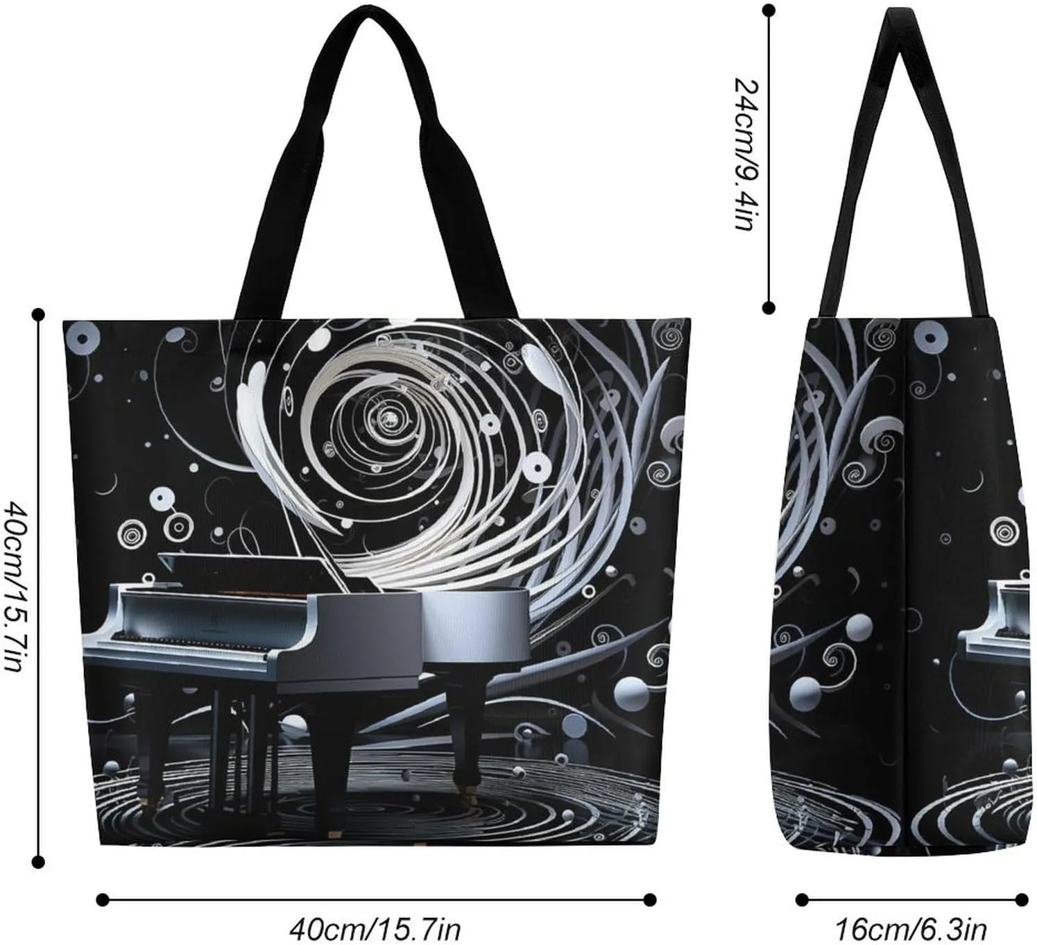Grocery Bag Reusable Tote Bag Foldable Wild Elk Shopping Bag Handbag Washable Shoulder Bag for Travel