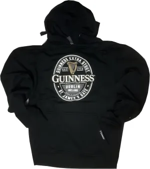 Guinness Black Label St. James Gate Hoodie (Black, Large)