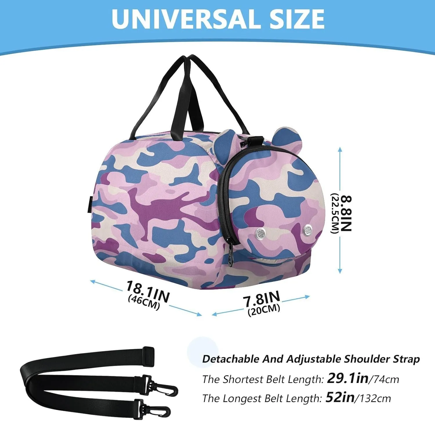 GuoChe Mini Crossbody Bags with Shoes Compartment Practical Small Shoulder Bags for For Hiking Traveling