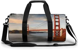 Gym Bag for Men Women Golden Gate Bridge Duffel Bag Overnight Bag with Compartment Gym Sackpac