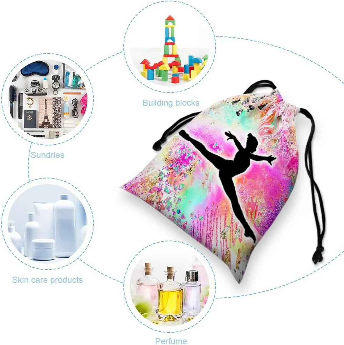 Gymnastics Drawstring Grip Bags Small Drawstring Bag Waterproof Gym Storage Pouch For Holding Gymnastics Grips