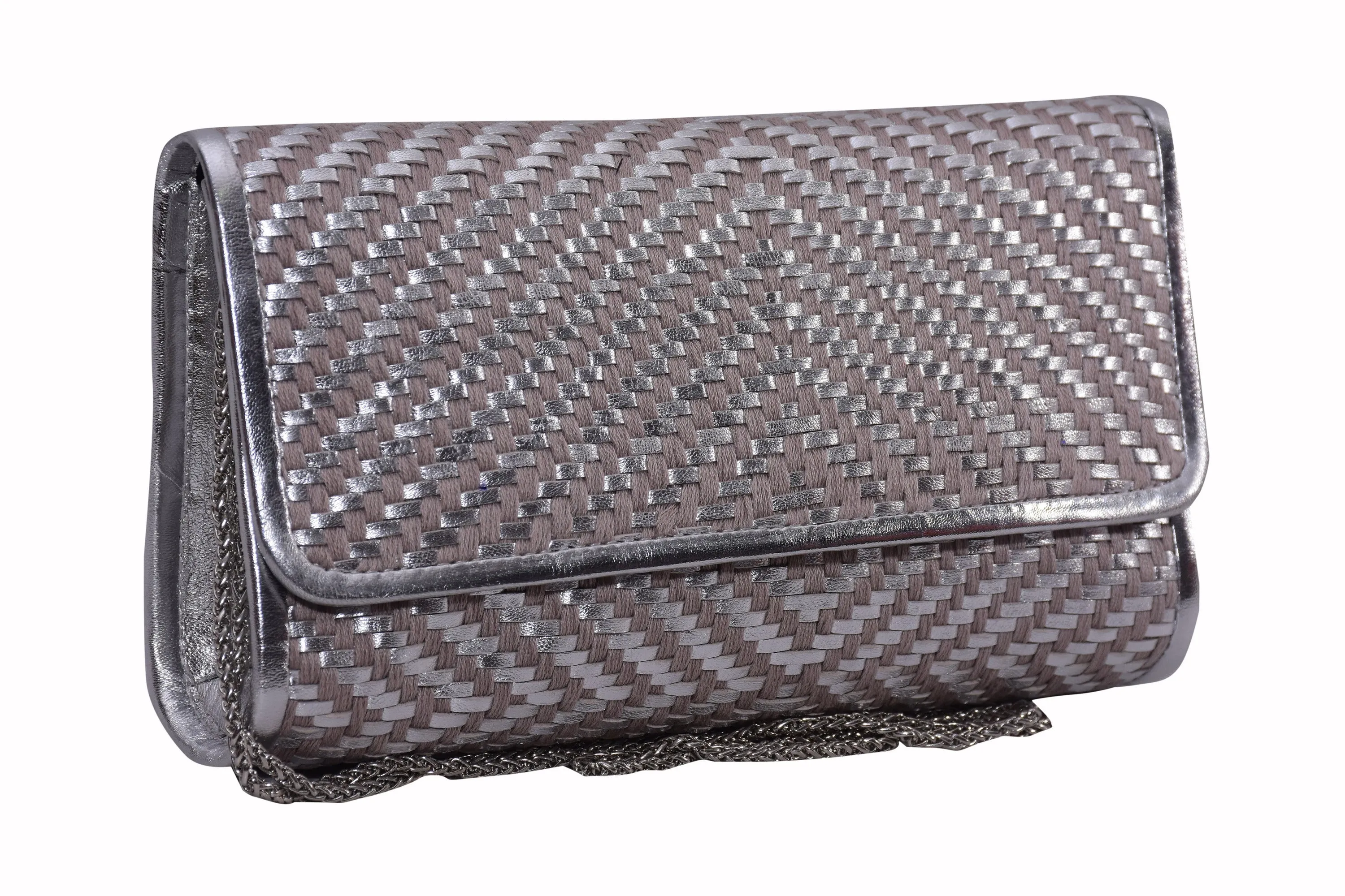 Hand Woven Flap Clutch