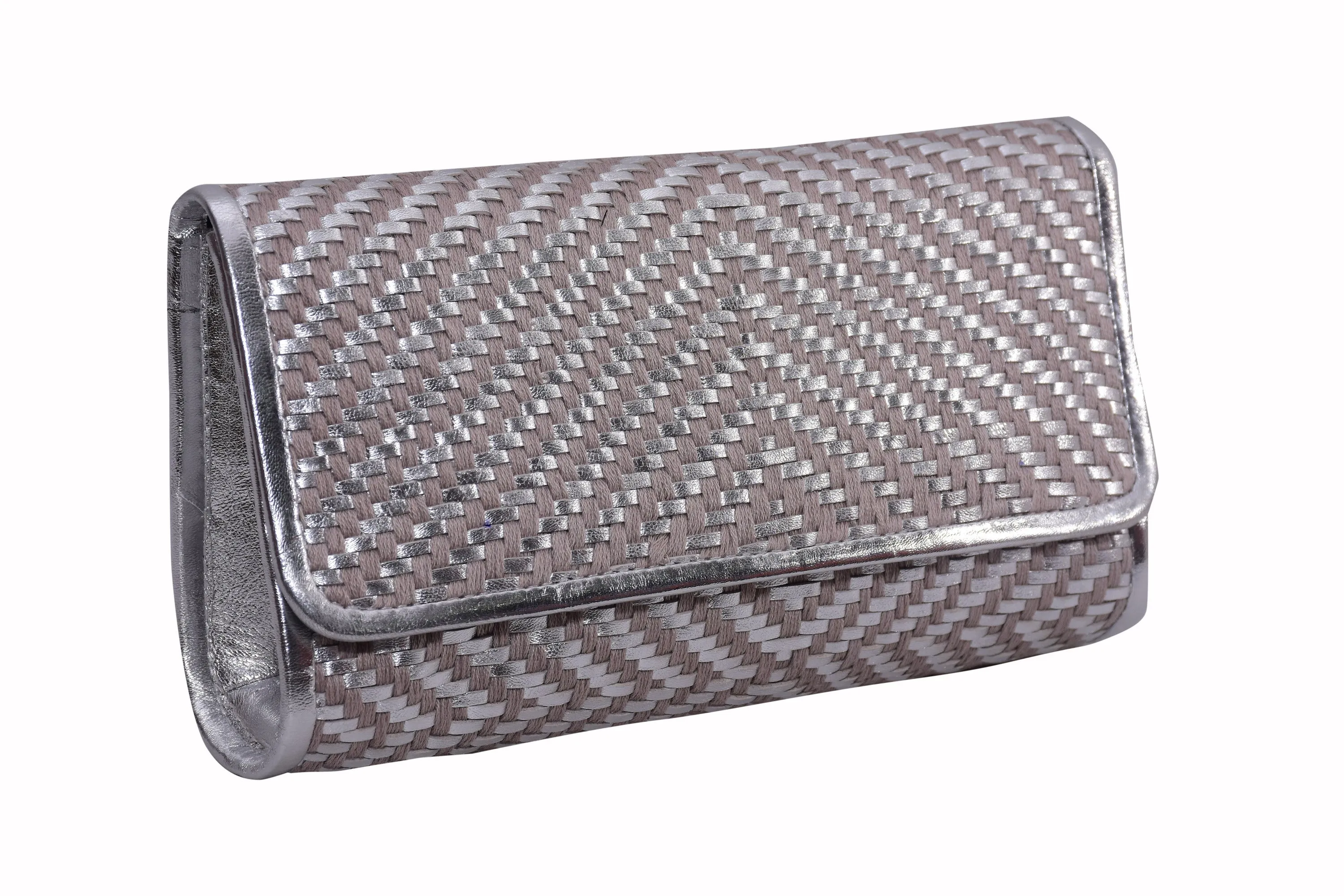 Hand Woven Flap Clutch