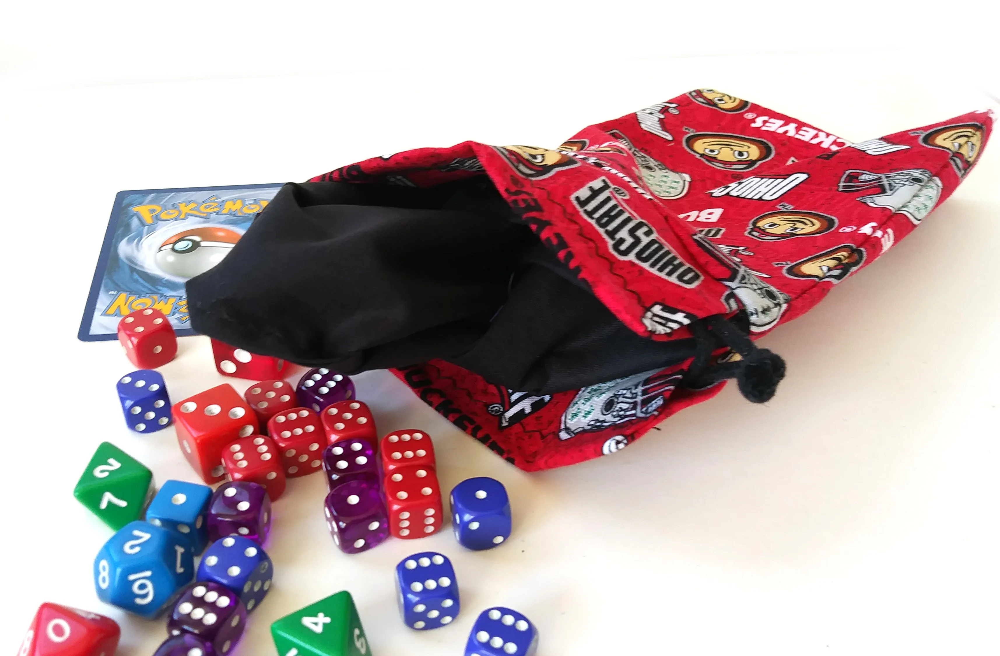Handmade Drawstring bag - Ohio State Buckeyes