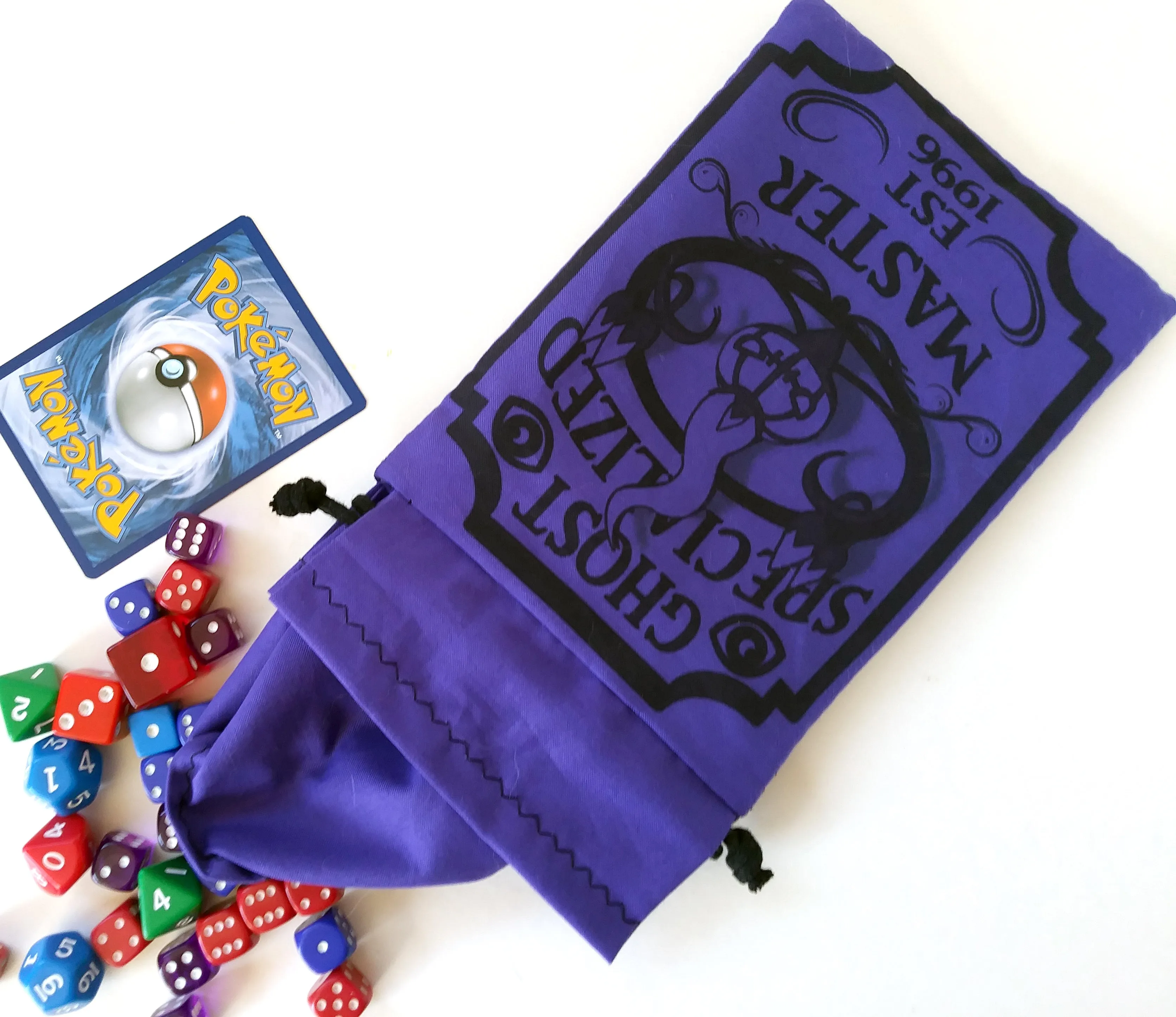 Handmade Drawstring bag - Pokemon Specialized Master - Ghost