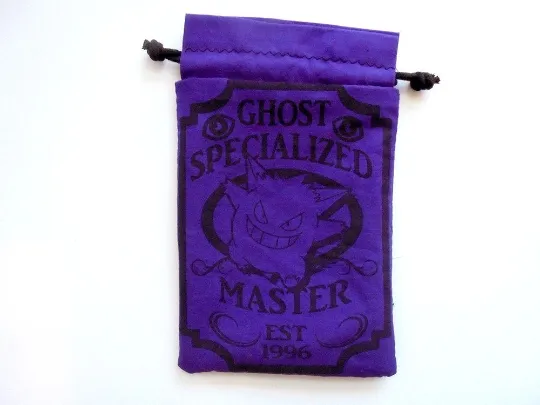 Handmade Drawstring bag - Pokemon Specialized Master - Ghost