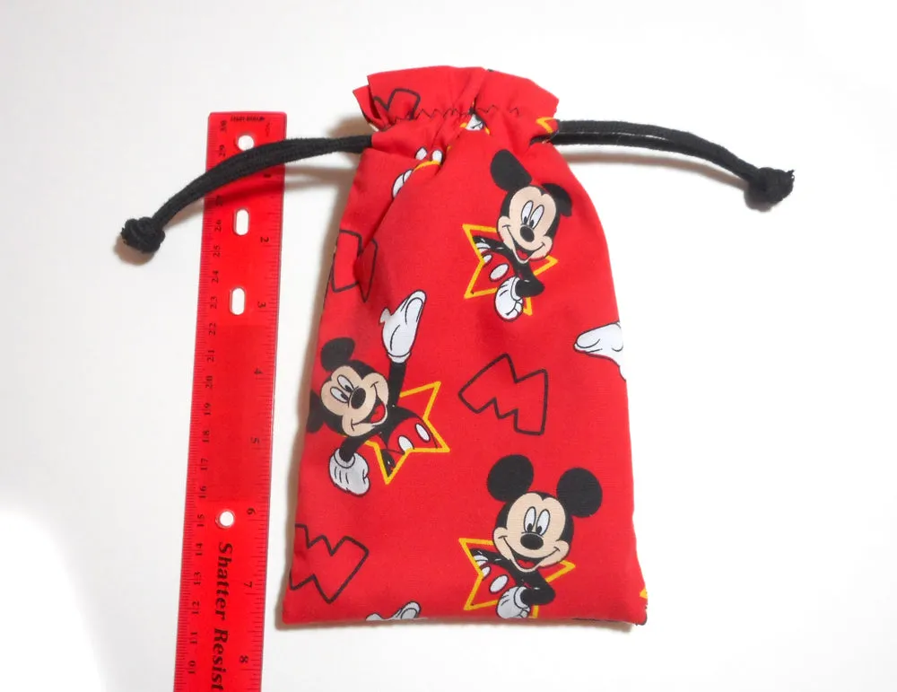 Handmade Drawstring bag - Red Mickey Ms Bag