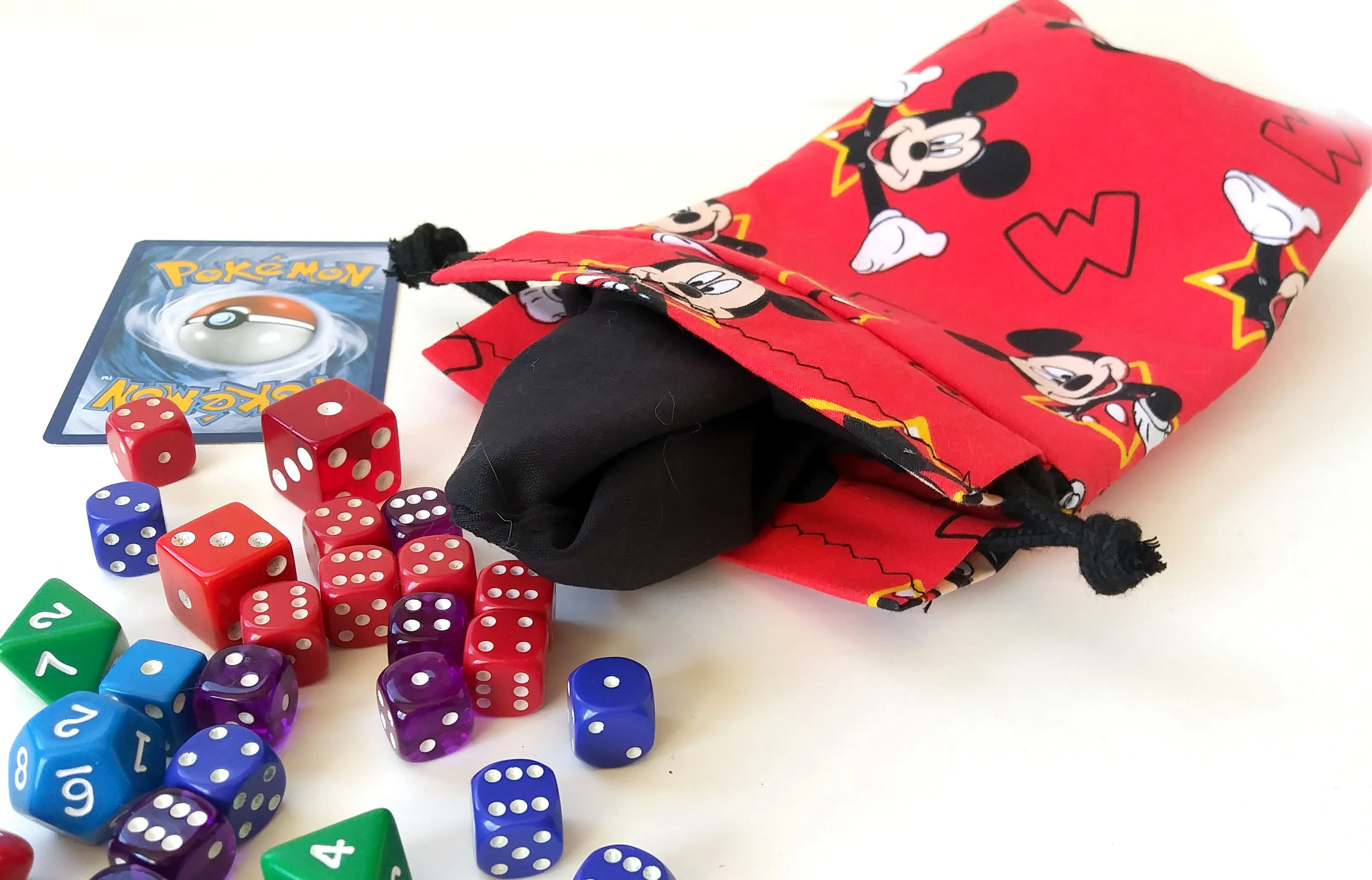 Handmade Drawstring bag - Red Mickey Ms Bag