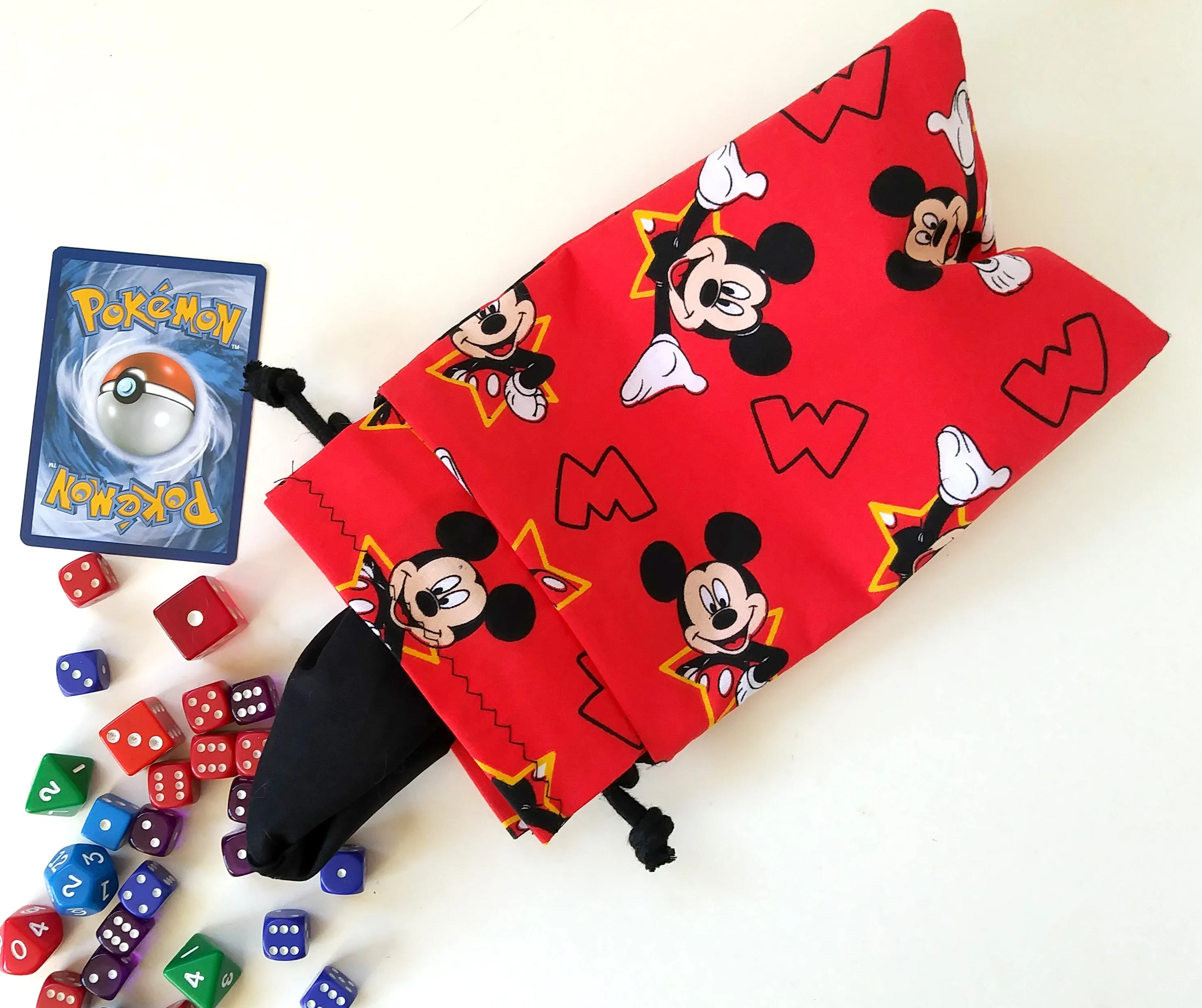 Handmade Drawstring bag - Red Mickey Ms Bag
