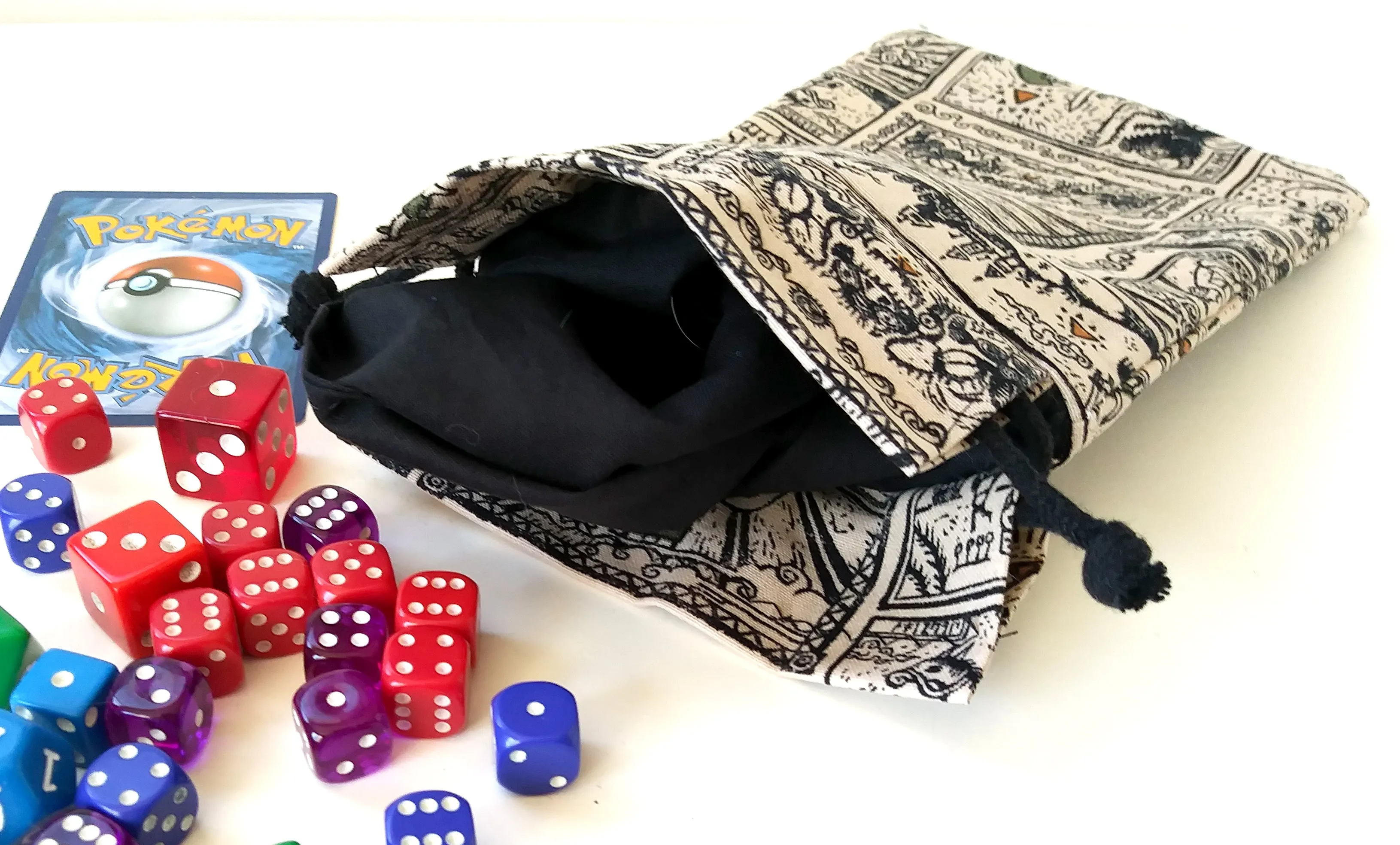Handmade Drawstring bag - Zelda Ancient Print
