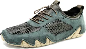 Handmade Men's Casual Driving Shoes - Breathable Mesh Slip-Ons for Walking, Driving & Daily Wear