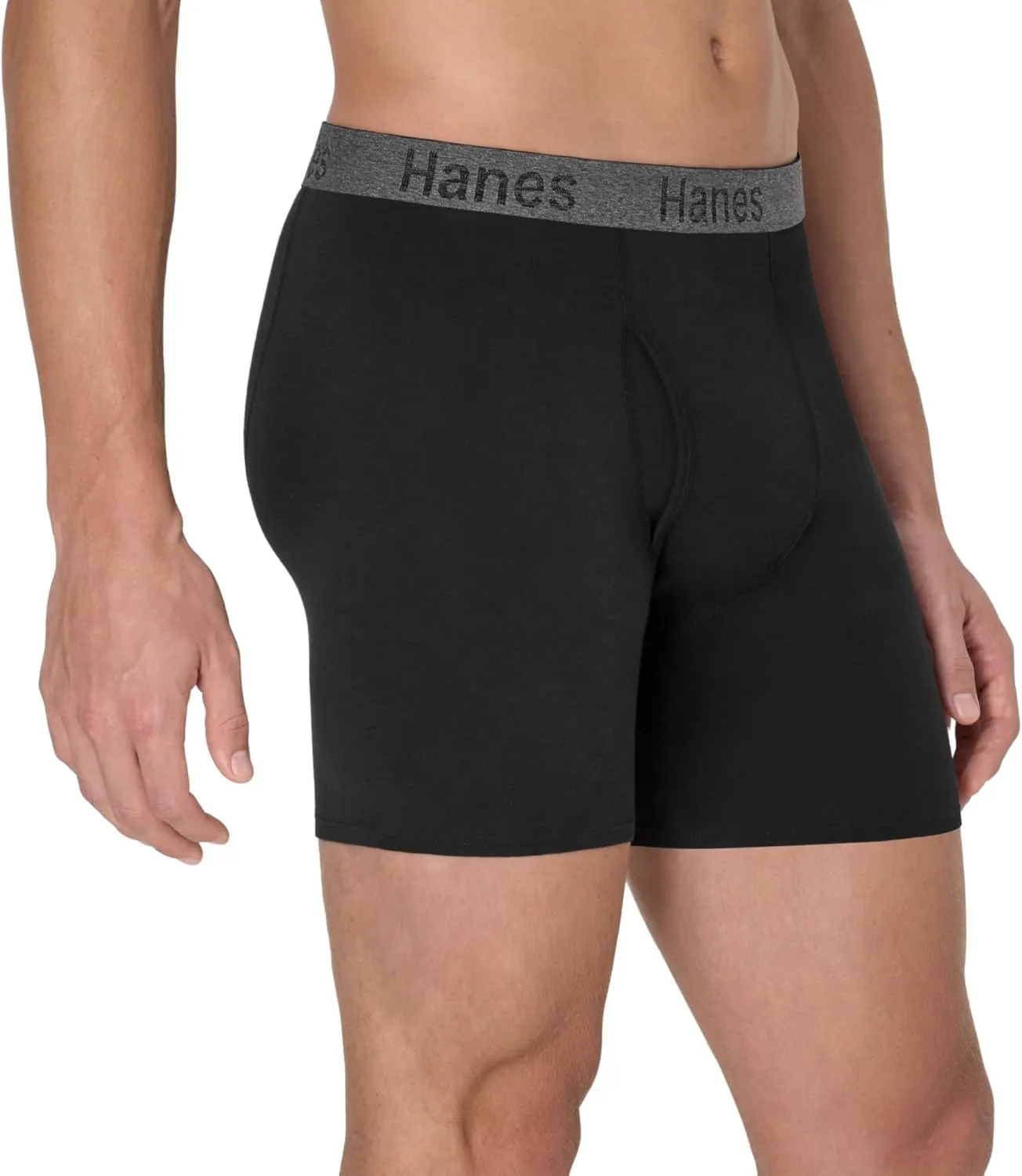Hanes Men's Stay Dry Pouch, Cotton Stretch Boxer Brief with Leak Protection, 3-Pack