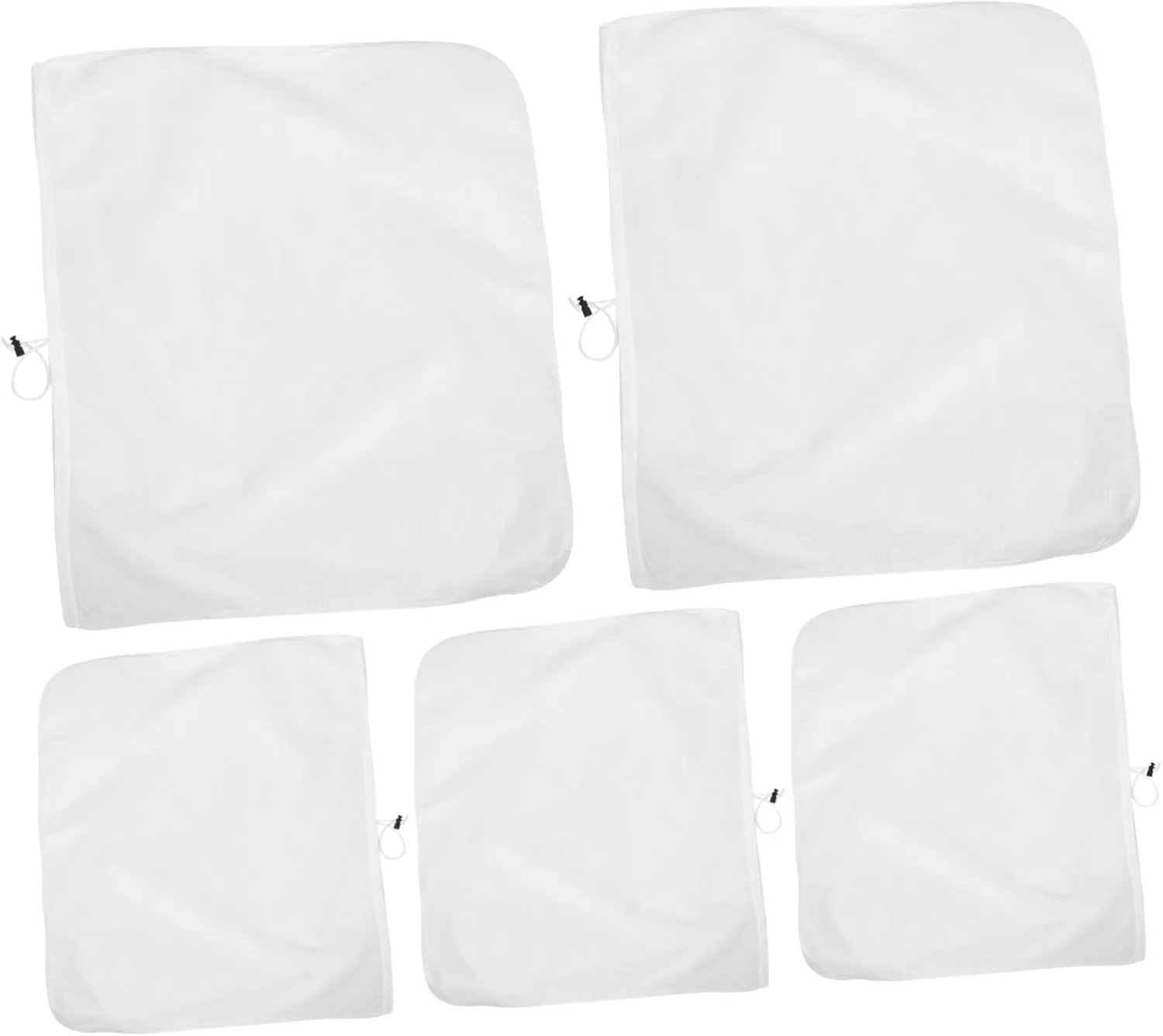 Happyyami Nut Milk Bag Strainer Set of 5 Fine Mesh Drawstring Filter Bag for Brewing Cheese Making Juice Straining