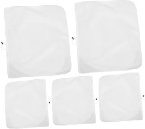 Happyyami Nut Milk Bag Strainer Set of 5 Fine Mesh Drawstring Filter Bag for Brewing Cheese Making Juice Straining