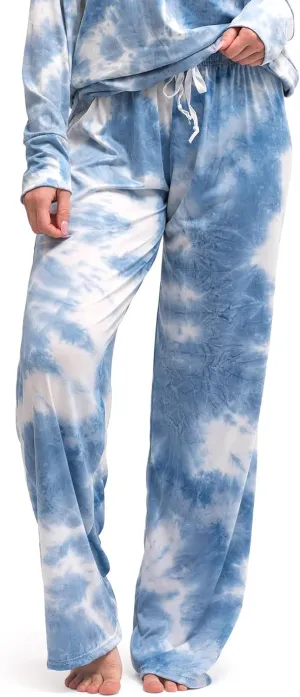 Hello Mello Dyes The Limit Lounge Pants Soft Pajama Tie Dye Bottoms Elastic Waistband Drawstring Tie