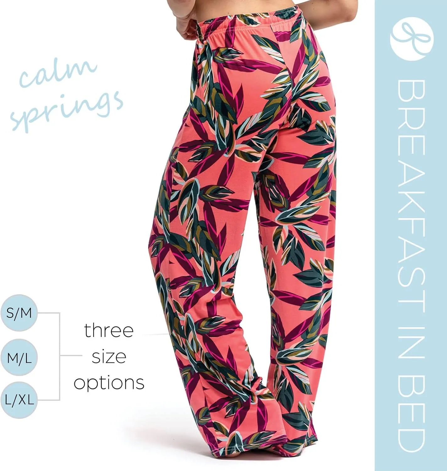 Hello Mello Signature Lounge Pants Womens Soft Pajama Bottoms Elastic Waistband Drawstring Tie