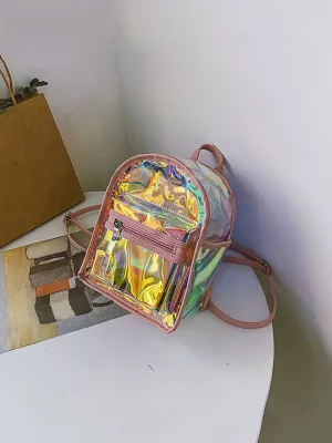 Holographic Curved Top Backpack