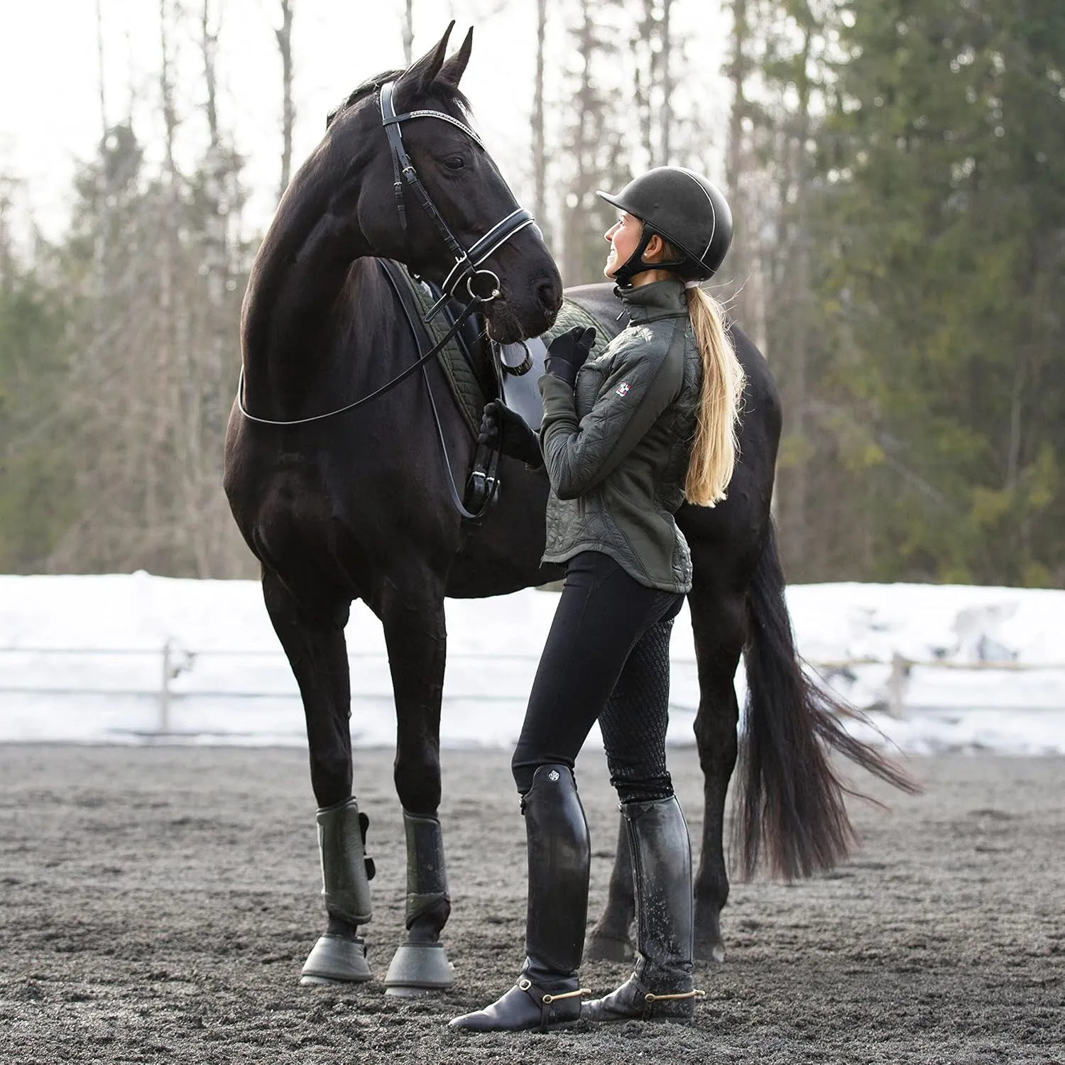 HORZE Daniela Silicone Grip Full Seat Breeches | High Waist Equestrian Riding Pants