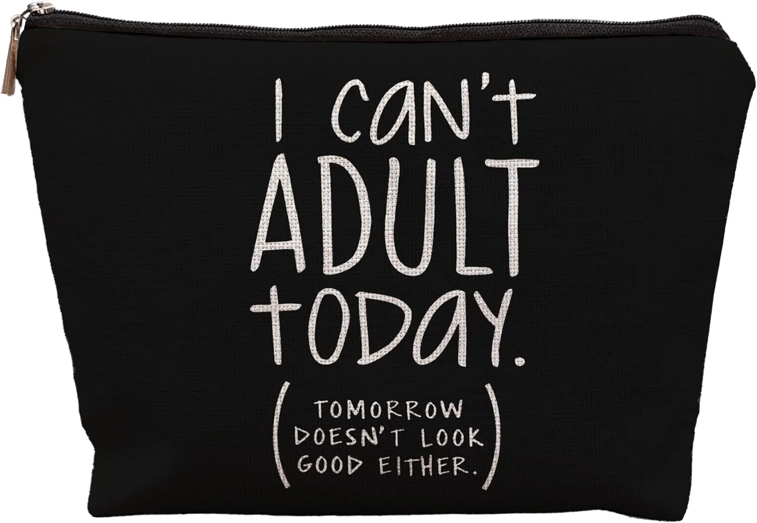 I Can't Adult Today Funny Makeup Bags, Sarcastic Gifts for Women, Cosmetic Bag Makeup Pouch