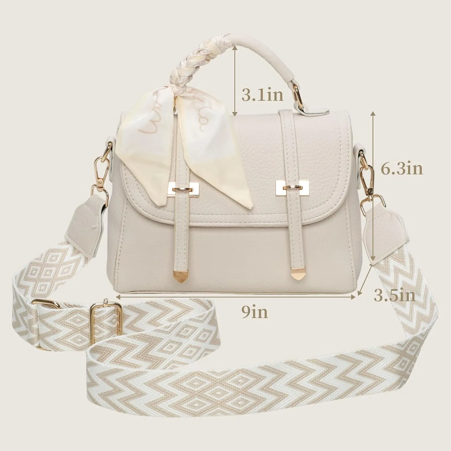 I IHAYNER Crossbody Bags for Women Soft Leather Purses Top Handle Handbags for Travel Designer Shoulder Bags with Wide Strap