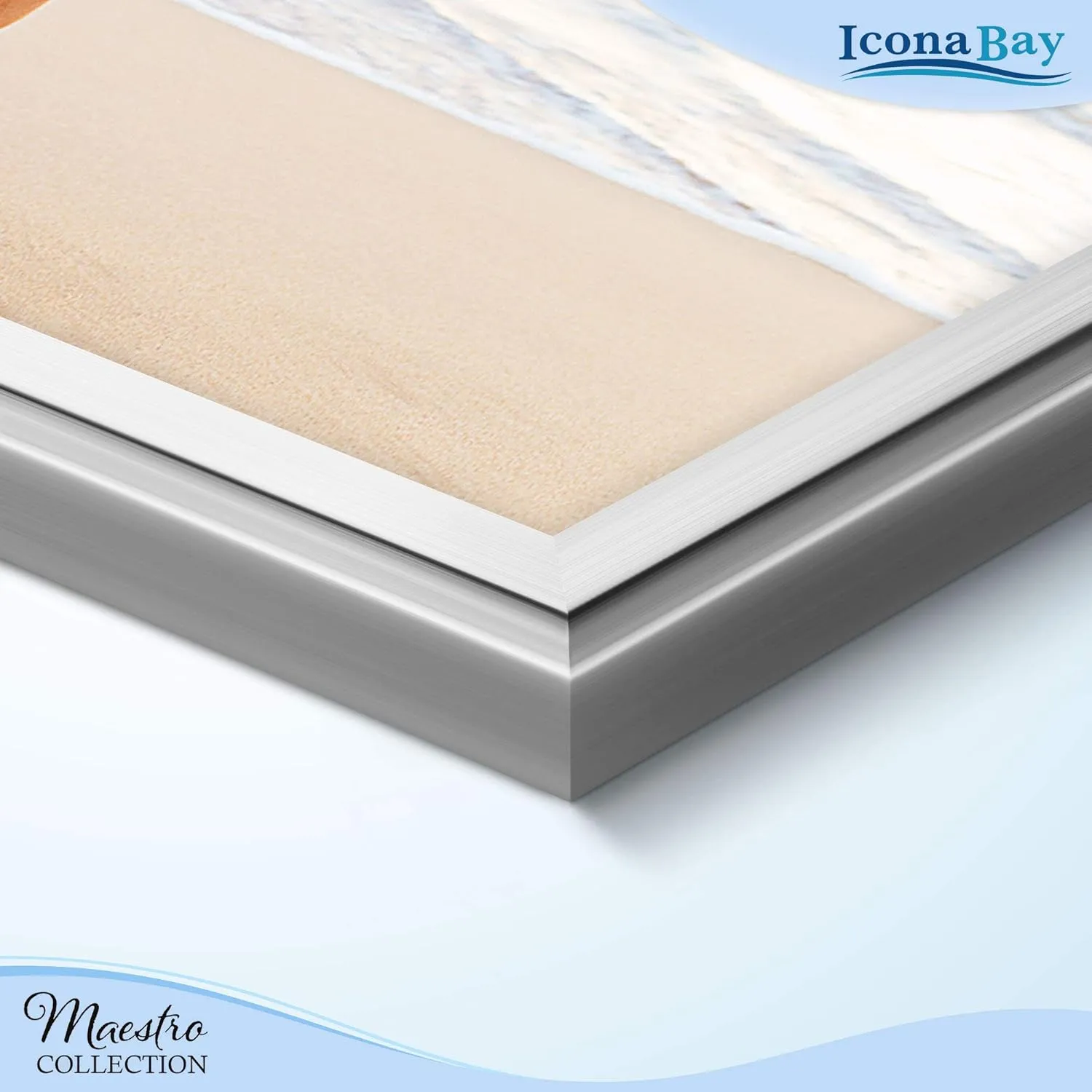 Icona Bay 5x7 Picture Frames Set (Silver, 12 Pack), Classy Contemporary Style, Maestro Collection