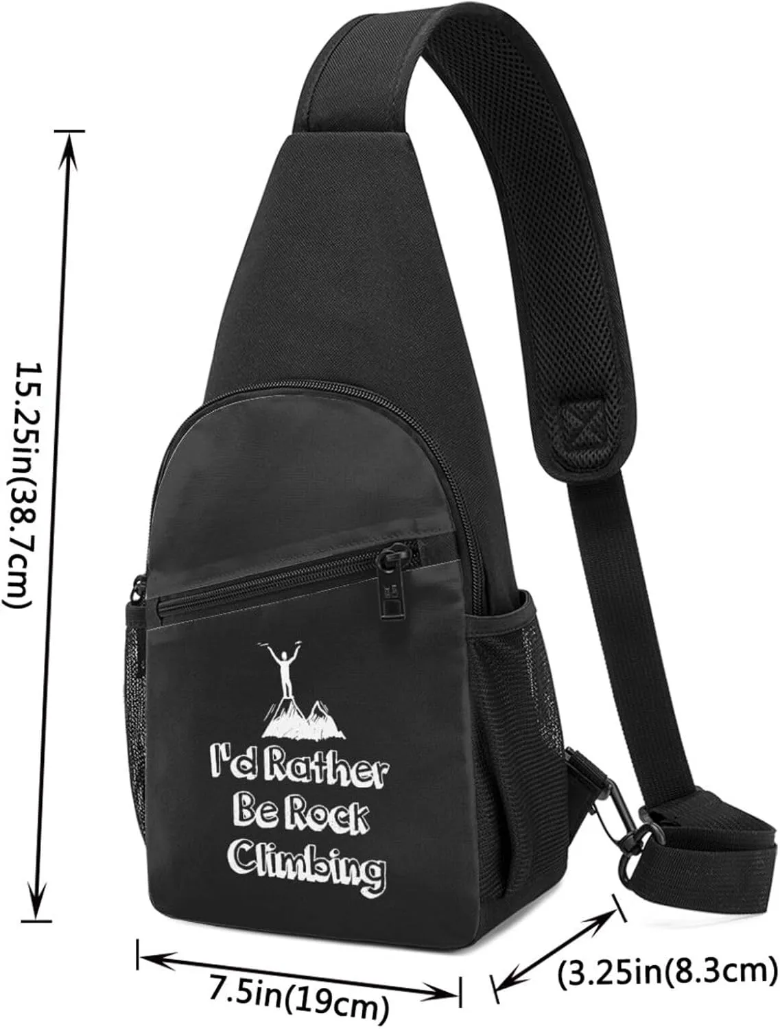 I'd Rather Be Rock Climbing Chest Pack Leisure Shoulder Crossbody Chest Bag