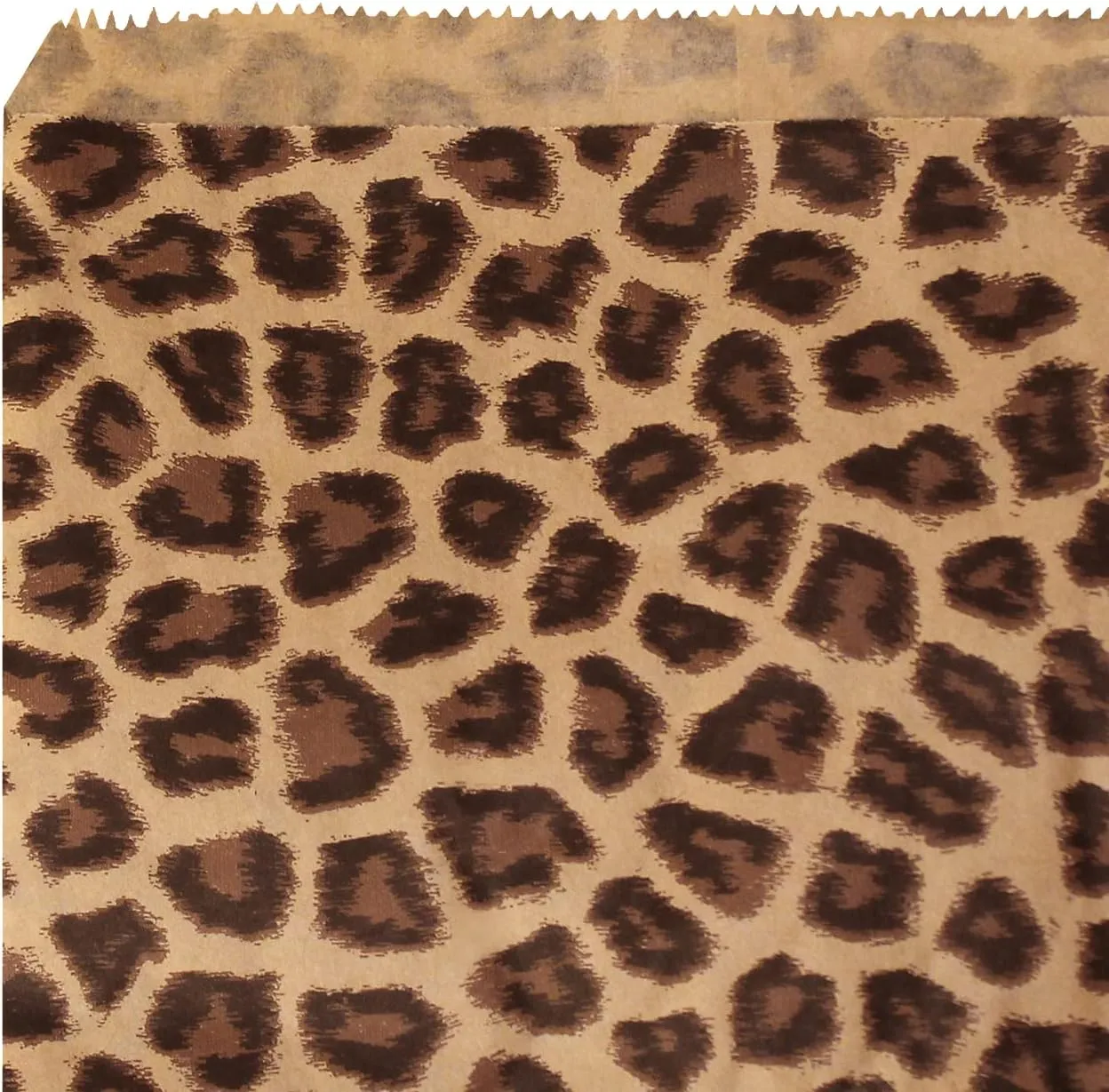 Ikee Design 200 Pcs of 6 X 9 Inch Flat Plain Prints Paper or Patterned Kraft Bags for Candy, Cookies, Merchandise, Party Favors, Gift, Small Paper Bags, Leopard Pattern