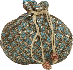 Indian sequence Potli Bag/wedding purse/jewelery purse for girls & women