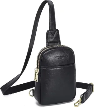 INICAT Small Crossbody Sling Bags for Women Vegan Leather Cell Phone Purse Fanny Packs for Women Men