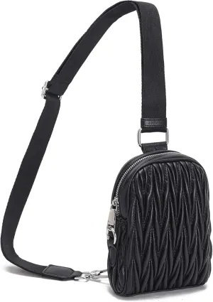 INICAT Travel Small Sling Bag Leather Crossbody Bags for Women Fanny Packs Cross Body Bag for Woman Cross Body Purses