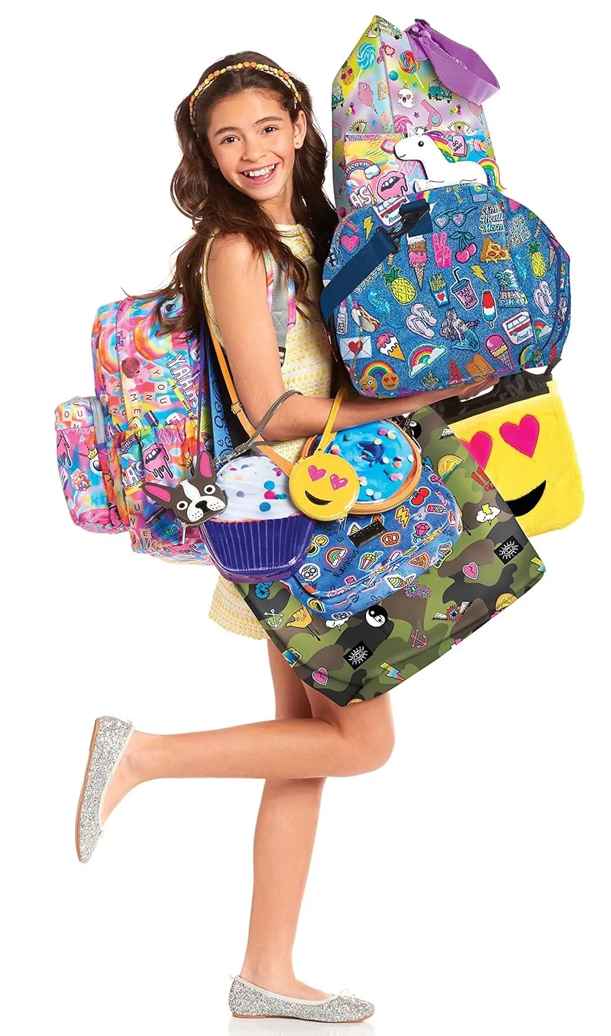 iscream 'Psychedelic Collage' 12.25" x 8.25" Double Handle Zippered Cosmetic Bag