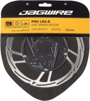 Jagwire Pro LR2-E Ebike Disc Brake Rotor with Magnet - 203mm 6-Bolt Silver/Black
