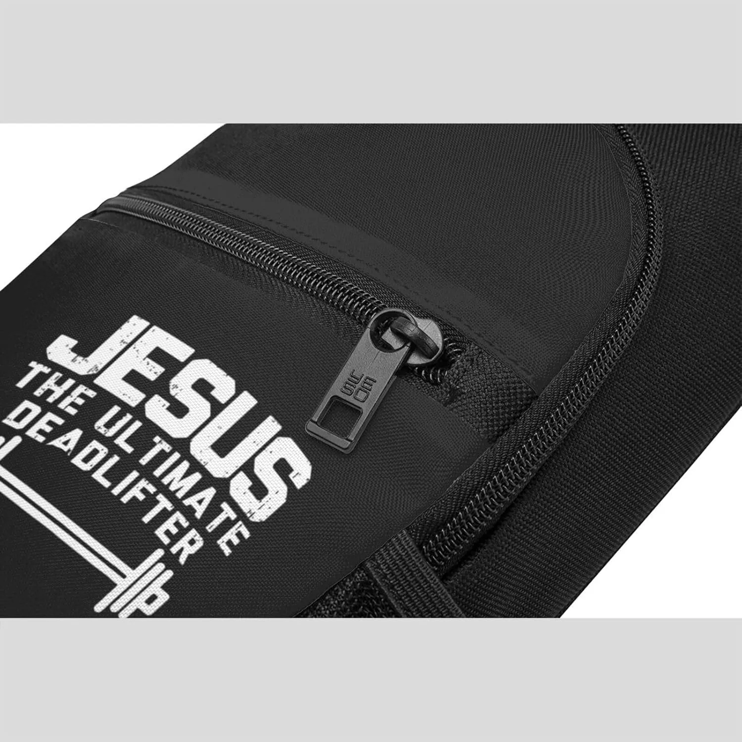 Jesus The Ultimate Deadlifter Chest Pack Leisure Shoulder Crossbody Chest Bag, Black