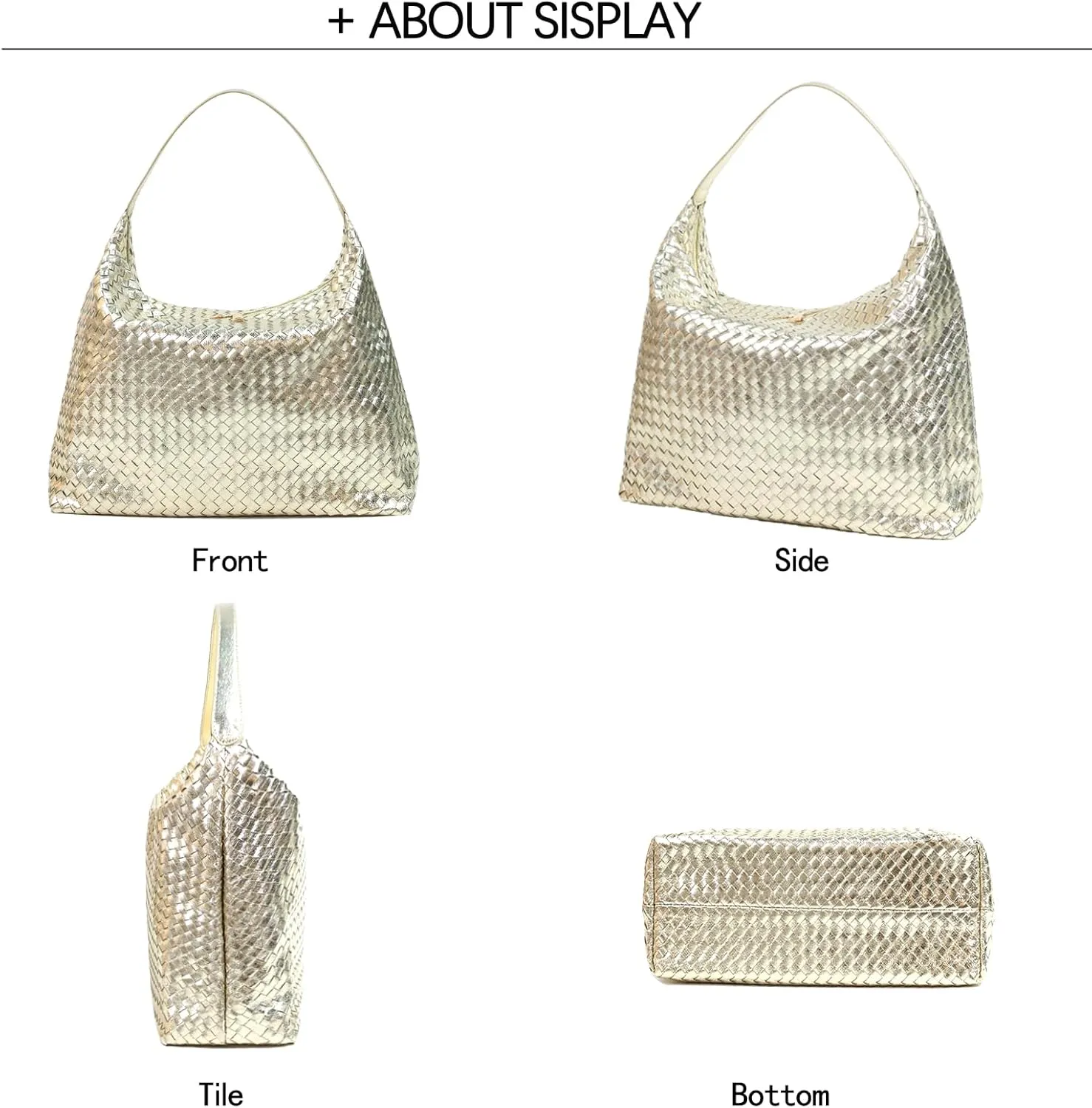 JINMANXUE Woven Tote Bag for Women, Woven Bags with Small Purse,Large Braided Top Handle Hobo Satchel Handbag