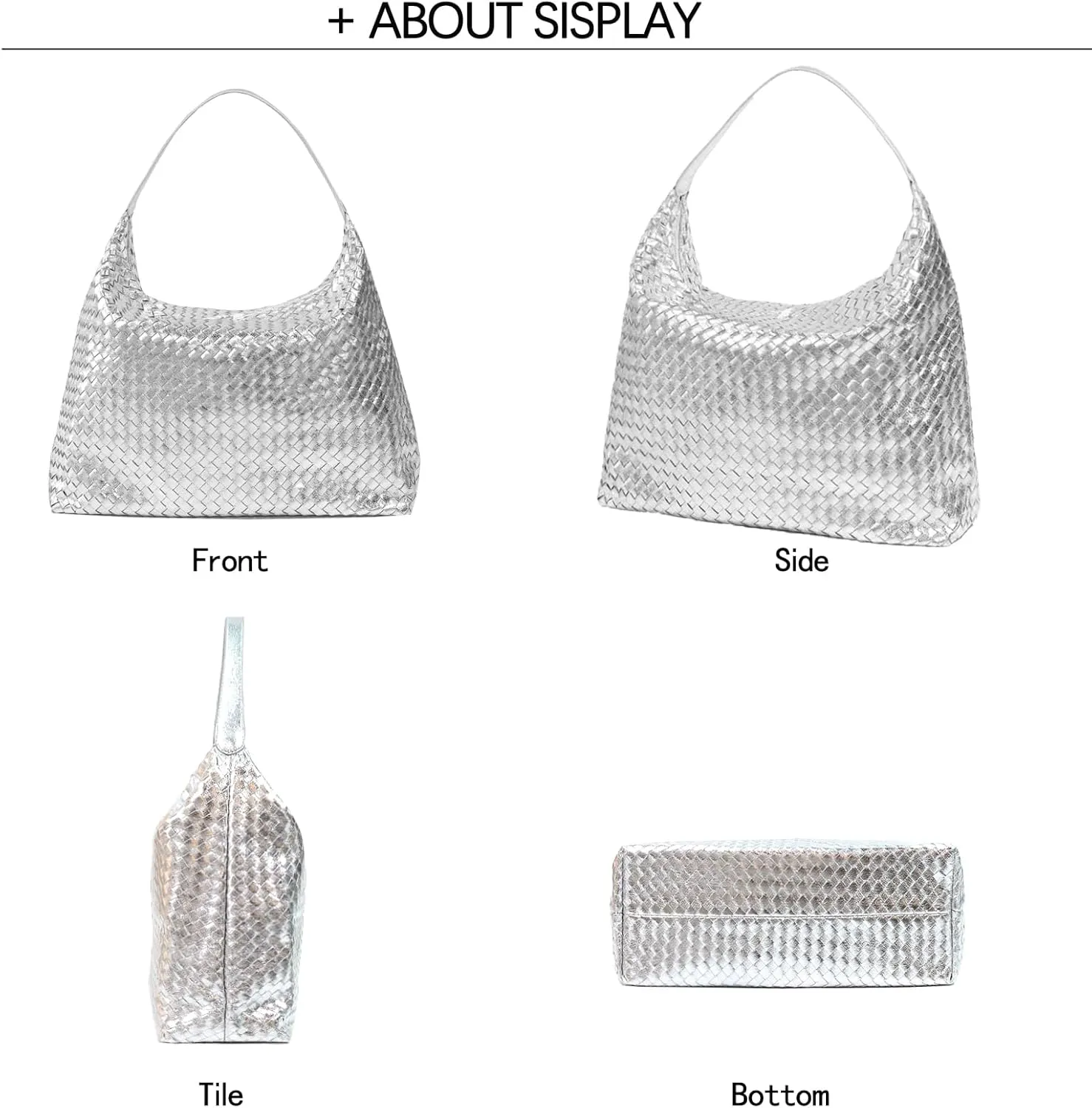 JINMANXUE Woven Tote Bag for Women, Woven Bags with Small Purse,Large Braided Top Handle Hobo Satchel Handbag