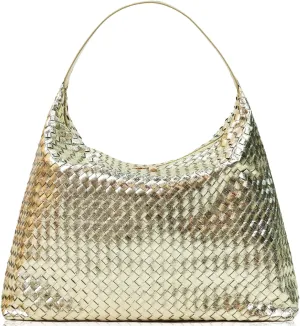 JINMANXUE Woven Tote Bag for Women, Woven Bags with Small Purse,Large Braided Top Handle Hobo Satchel Handbag