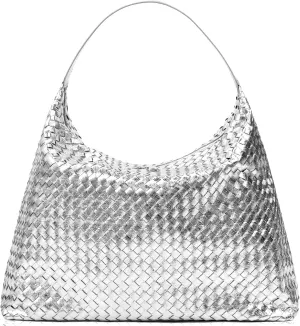 JINMANXUE Woven Tote Bag for Women, Woven Bags with Small Purse,Large Braided Top Handle Hobo Satchel Handbag