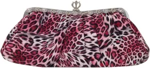 JNB Synthetic Leopard Print Clutch
