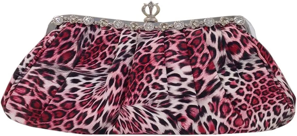 JNB Synthetic Leopard Print Clutch