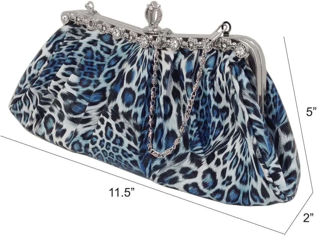 JNB Synthetic Leopard Print Clutch